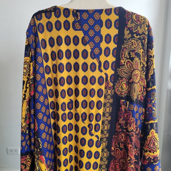 Ivy City Co Nova Patchwork Blue, Yellow, & Red Paisley print (Size S/M) - Picture 8 of 15